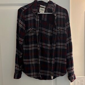 Plaid Button-Up Shirt